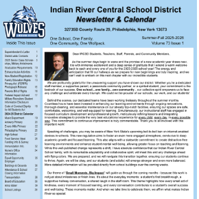 IRCSD Summer/Fall Newsletter and Calendar